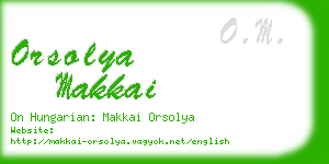 orsolya makkai business card